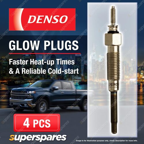 4 x Denso Glow Plugs for Toyota Hilux Surf LN Landcruiser LJ70 LJ73 Starlet P8