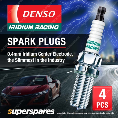 4 x Denso Motorcycle Iridium Racing Spark Plugs for Ducati 992cc Heat Range 27mm