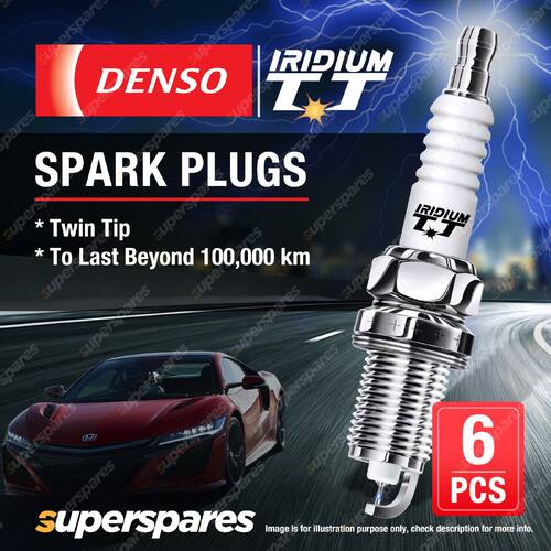 6 x Denso Iridium TT Spark Plugs for Toyota Soarer 2JZ-GE JZZ31 3.0 6Cyl 24V