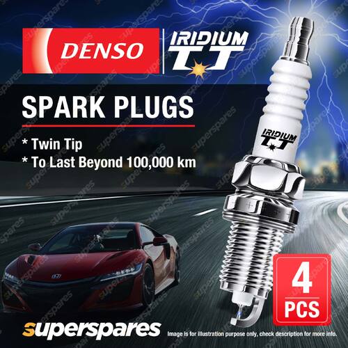 4 x Denso Iridium TT Spark Plugs for Mini Mini Cooper One R50 R52 S R53 1.6L