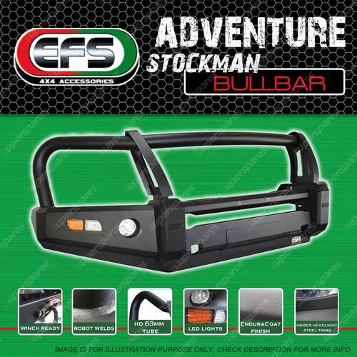 EFS Adventure Stockman Bullbar for Mitsubishi Triton 4WD MR 18-23 ADR Compliant