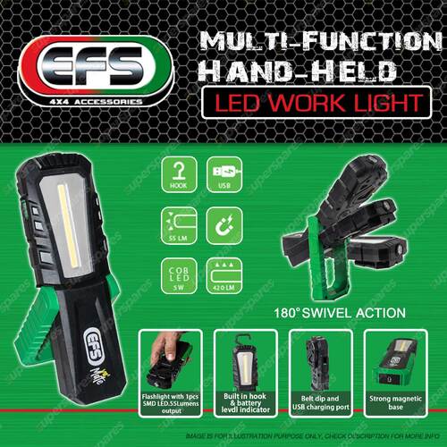 EFS YA'MATE Multi-Function Hand-Held Waterproof Led Work Light Premium Quantity