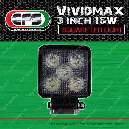 EFS Vividmax 3 inch 15W Square Led Light for offroad Premium Quantity