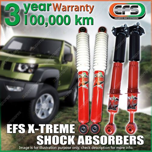 4x 100mm Lift EFS X-Treme Shock Absorbers for Toyota Landcruiser HZJ FZJ 80 105