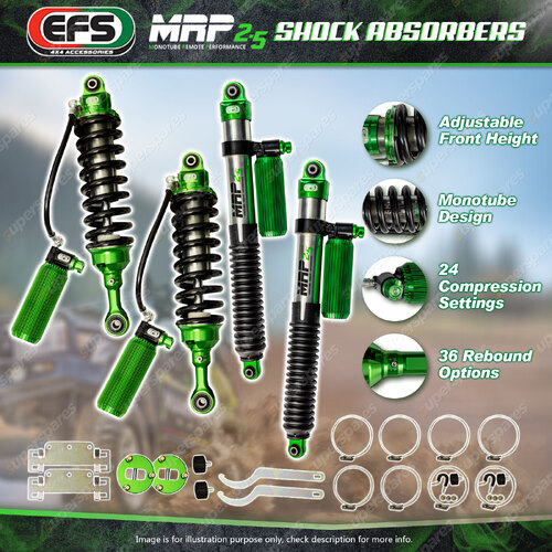 Front + Rear EFS MRP 2.5 Shock Absorbers for Ford Ranger PX3 High Chassis 18-On