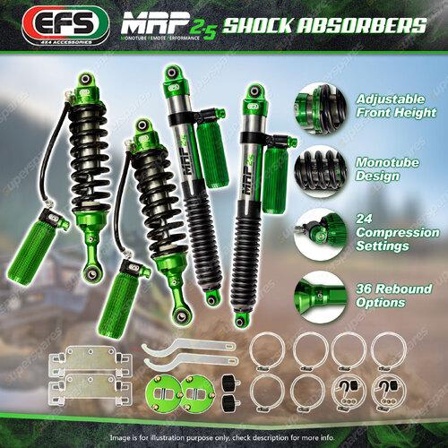 Front+Rear EFS MRP 2.5 Shock Absorbers for Nissan Navara NP300 4WD Coil Cab MY21