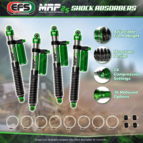 Front + Rear EFS MRP 2.5 Shock Absorbers for Jeep Wrangler JL 05/2018-On