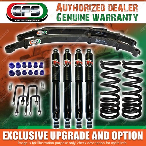 EFS XTR Shocks Coil Leaf Springs 30mm Lift for MITSUBISHI TRITON 4WD MQ