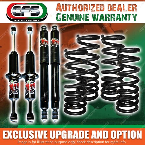 EFS XTR Shocks Coil Springs 30mm Lift for NISSAN NAVARA NP300 4WD