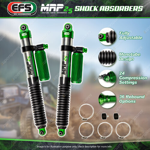 Pair Rear EFS MRP 2.5 Adjustable Shock Absorbers for Isuzu D-Max RG 7/2012 - On