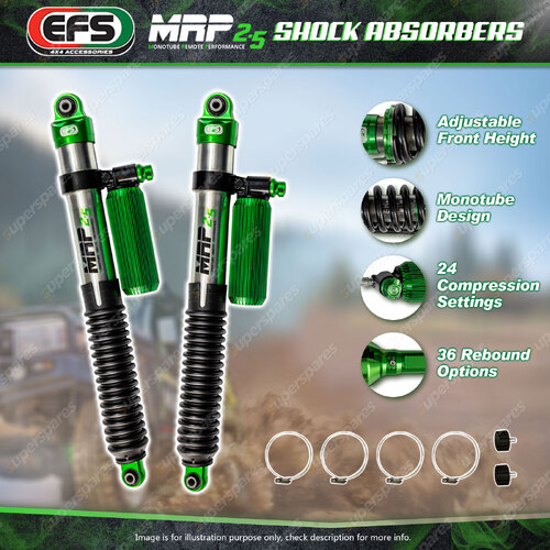 2 Front EFS MRP 2.5 75mm Lift Shock Absorbers for Toyota Landcruiser 80 105 Ser.