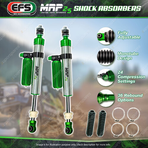 2 Rear EFS MRP 2.5 75mm Lift Shock Absorbers for Toyota Landcruiser 80 105 Ser.