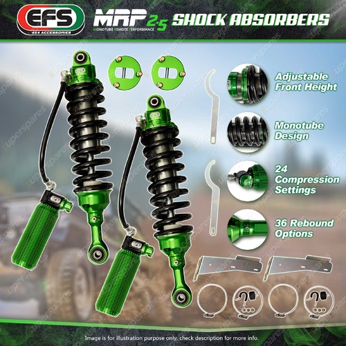 2 x Front EFS MRP 2.5 50mm Lift Shock Absorbers for GWM Great Wall Tank 300 500