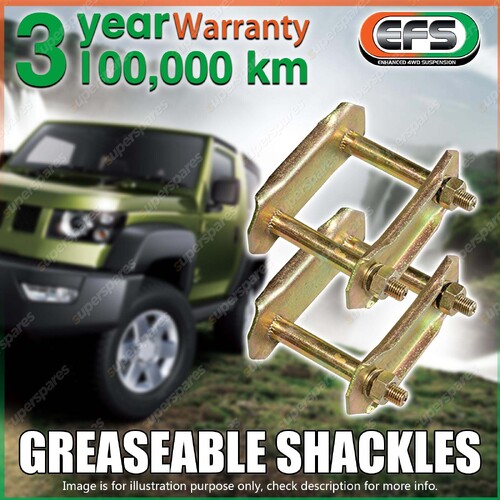 Front EFS Greaseable Swing Shackles for Suzuki Sierra SJ LJ 410 413 74-99