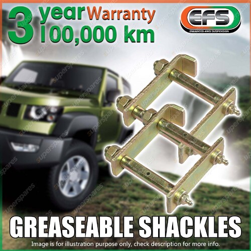 Rear EFS Greaseable Leaf Springs Shackles for Toyota Landcruiser FJ40 BJ40 SWB