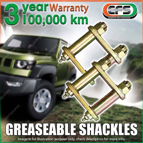 Front EFS Greaseable Leaf Springs Swing Shackles for Nissan Patrol MQ LWB SWB