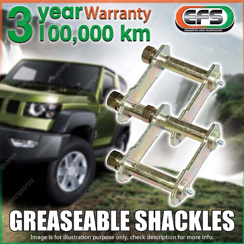 Rear EFS Greaseable Leaf Springs Swing Shackles for Isuzu D-Max 2008 - 6/2012