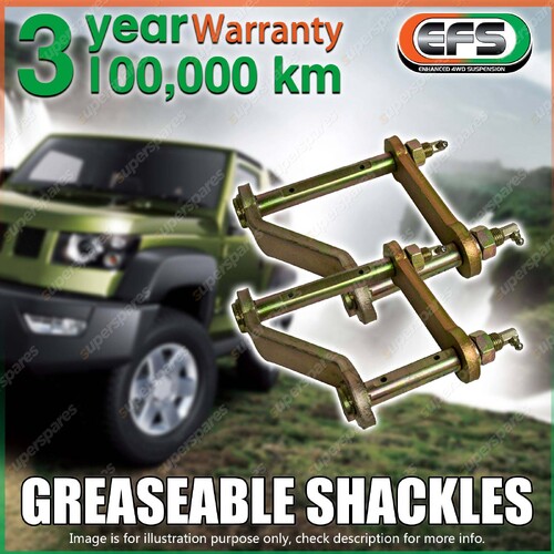 Rear EFS Greaseable Leaf Springs Swing Shackles for Mazda BT-50 TF 10/2020-On