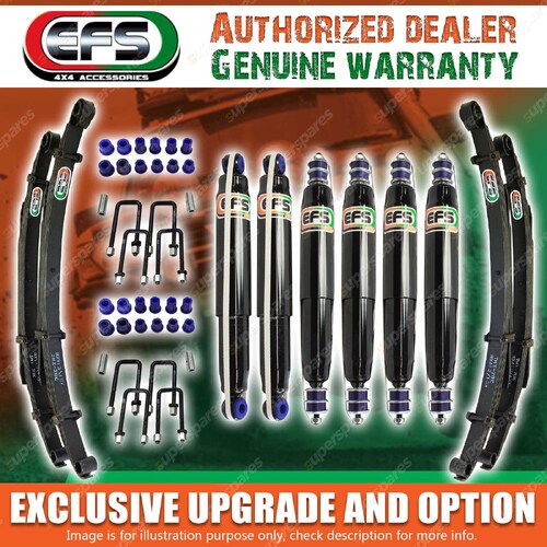 EFS Elite Shock Absorbers Leaf 90mm Lift Kit for Ford F250 4WD Diesel Quad Susp