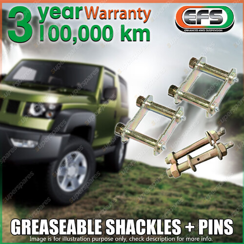 Rear EFS Greaseable Leaf Spring Shackles + Pins for Great Wall V200 V240 6/09 ON