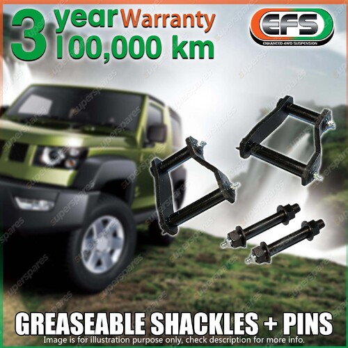 Rear EFS Greaseable Leaf Springs Swing Shackles + Pins for Ford Ranger PX 11-on