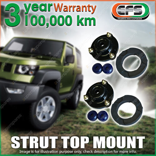 Pair Front EFS Strut Top Mounts for Toyota Fortuner Diesel Petrol 2006 - On