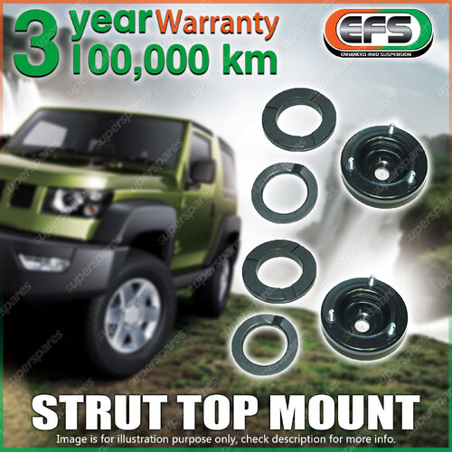 Pair Front EFS Strut Top Mounts for Mitsubishi Triton 2WD 4WD ML MN MQ MR 05-On