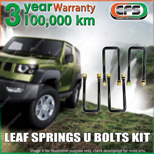 4 x Rear EFS Leaf Spring U Bolts Kit for Mitsubishi Triton 4WD MV 02/2024+