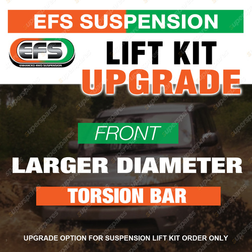 Upgrade Option - Front Larger Diameter Torsion Bar - Purchase with Lift Kit