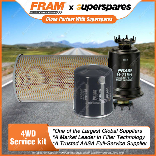 Fram Oil Air Fuel Filter Service Kit - FSA77 Excellent Filtration Refer RSK44