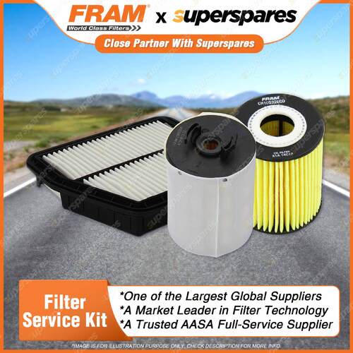 Fram Filter Service Kit Oil Air Fuel for Holden Captiva CG 05/2007-01/2011