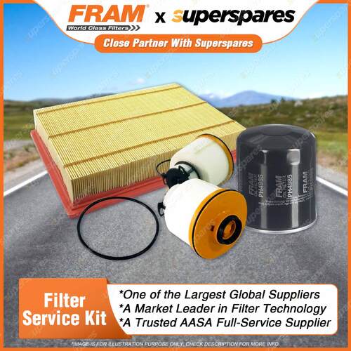 Fram Filter Service Kit Oil Air Fuel for Toyota Hilux GUN122R GUN125R GUN126R