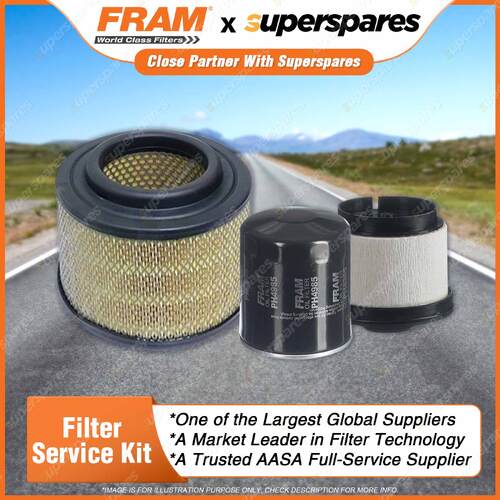 Fram Filter Service Kit Oil Air Fuel for Toyota Hilux KUN16 KUN26 04/2005-On