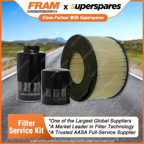 Fram Filter Service Kit Oil Air Fuel for Toyota Landcruiser HDJ80R 01/1991-1998