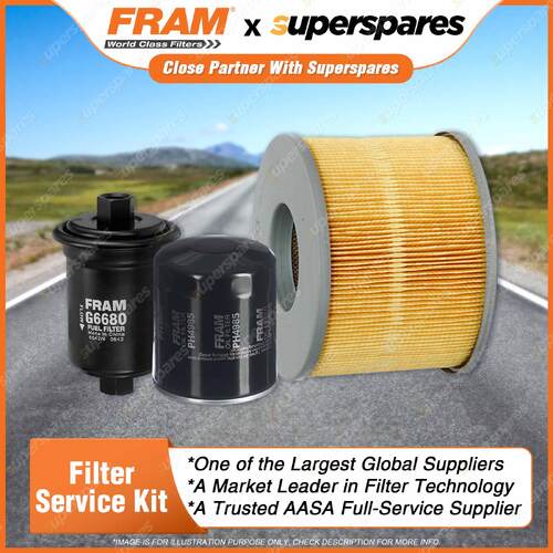 Fram Filter Service Kit Oil Air Fuel for Toyota Landcruiser Prado VZJ95R 96-2003