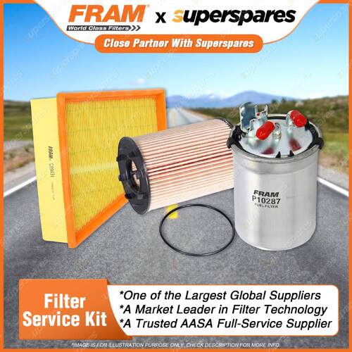 Fram Filter Service Kit Oil Air Fuel for Volkswagen Polo 9N 12/2005-04/2010