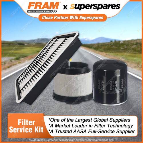 Fram Filter Service Kit Oil Air Fuel for Toyota Hiace KDH221R KDH223R KDH201R