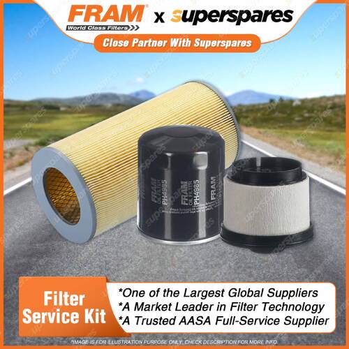 Fram Filter Service Kit Oil Air Fuel for Toyota Hiace KDH200R KDH205 220R 222R