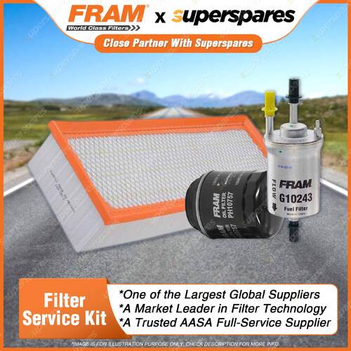 Fram Filter Service Kit Oil Air Fuel for Volkswagen Beetle Jetta Golf Mk VI TSI