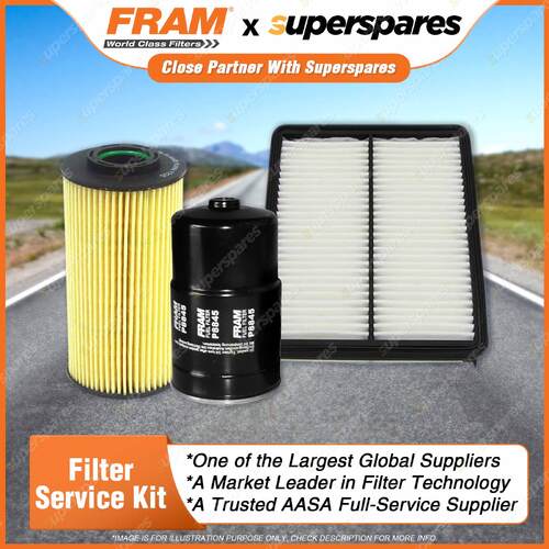 Fram Filter Service Kit Oil Air Fuel for Kia Sorento XM 10/2009-2012