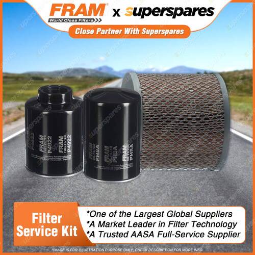 Fram Filter Service Kit Oil Air Fuel for Toyota Dyna LY61R 1988-08/1992