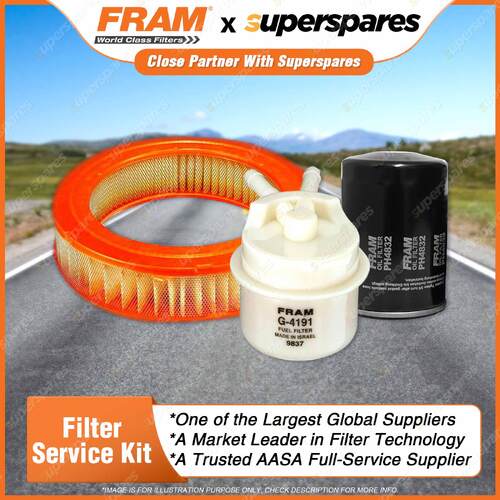 Fram Filter Service Kit Oil Air Fuel for Toyota Hilux RN40 LWB 10/1978-1983