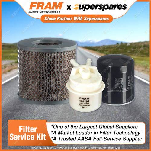 Fram Filter Service Kit Oil Air Fuel for Toyota Hilux RN85 01/1993-1997