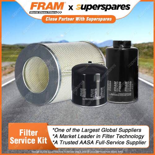 Fram Filter Service Kit Oil Air Fuel for Toyota Tarago 2C 1983-1988