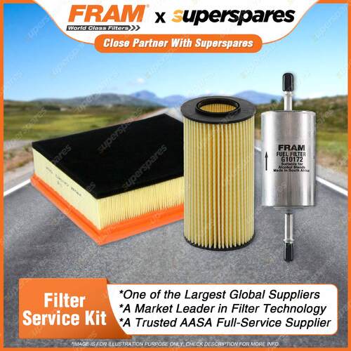 Fram Filter Service Kit Oil Air Fuel for Volvo S40 MS38 06/2004-08/2010