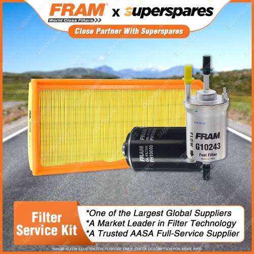 Fram Filter Service Kit Oil Air Fuel for Volkswagen Eos 1F 147 TSI 4cyls