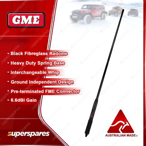 GME 1100mm Radome Antenna 6.6dBi Gain - Black Suit 4WD & Touring Vehicles