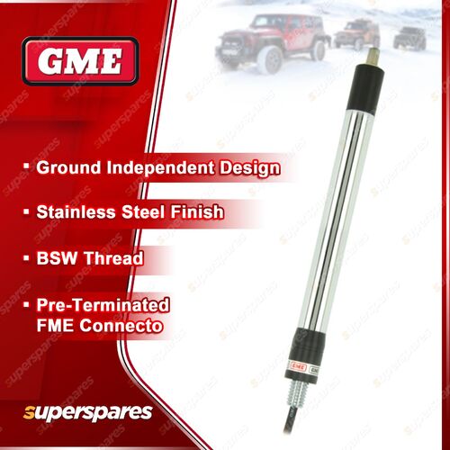 GME Elevated-Feed Antenna Base with FME Terminated - Stainless Steel ABL002F