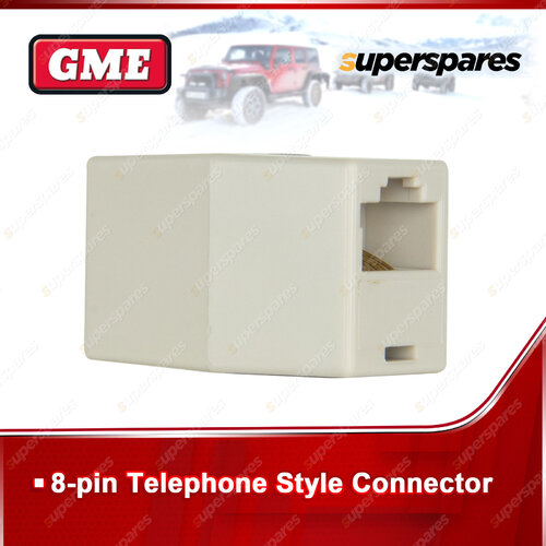 GME White 8 Pin To 8 Pin Adaptor - Suit 8 Pin Microphone Extension Lead LE-SS040