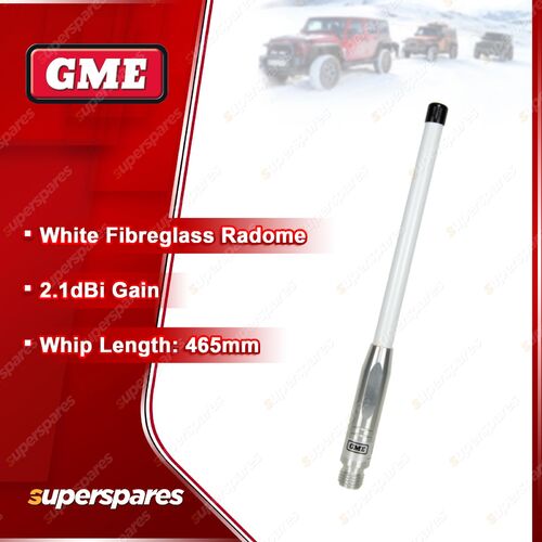 GME 465mm 2.1DBI Gain White Antenna Whip Suit AS-SS004 580mm Radome Antenna